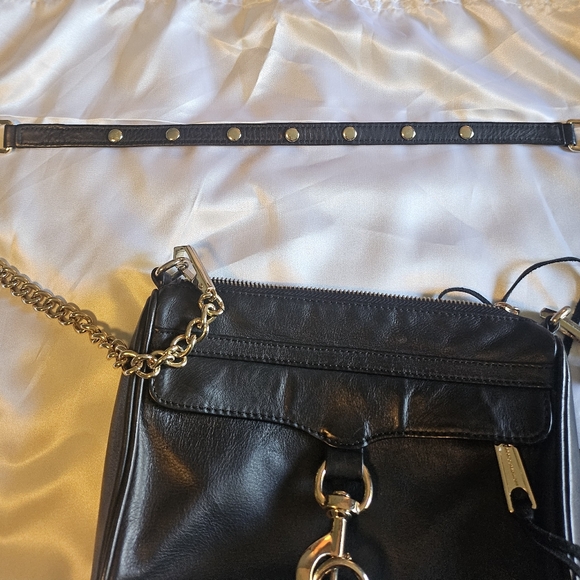 Black Leather Crossbody Bag - Picture 9 of 11